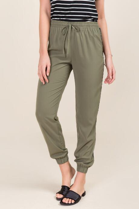 Mi Ami Brisa Side Striped Jogger - Dark Olive