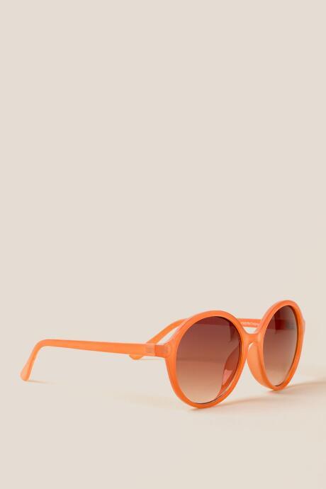 Francesca's Tempo Round Sunglasses - Coral