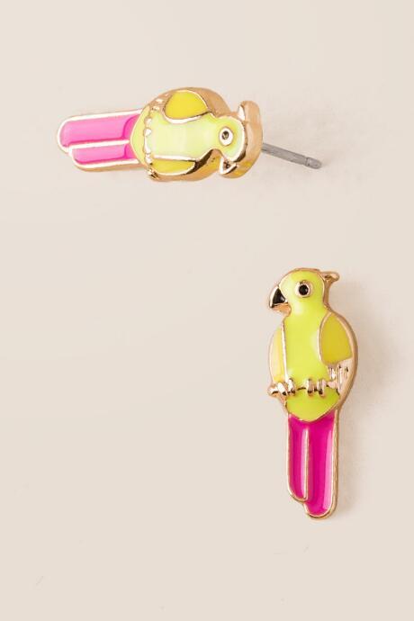 Francesca's Parrot Neon Stud Earring - Multi