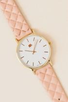 Francesca's Judith Quilted Elephant Watch - Blush