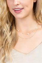 Francesca's Bristol Freshwater Pearl Layered Necklace - Pearl