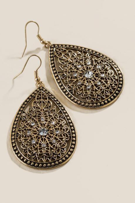 Francesca's Kensley Teardrop Earrings - Gold