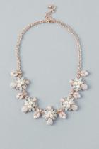 Francesca Inchess Lillie Statement Necklace In Rose Gold - Blush