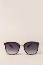 Francesca's Rochelle Wide Sunglasses - Black