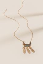 Francesca's Kaylee Abalone Long Pendant Necklace - Teal
