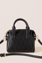 Francesca's Sabrina Perforated Satchel - Black