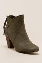 Report - Martin Western Tassel Bootie - Olive