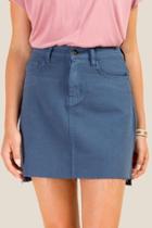 Francesca's Parker High Low Jean Skirt - Teal