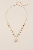 Francesca's Brianna Circle Pendant Necklace - Pale Pink