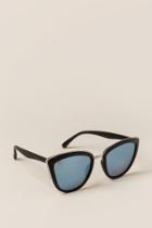 Francesca's Zoe Mirrored Cat Eye Sunglasses - Blue