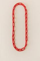 Francesca's Jordan Beaded Links Necklace In Red - Red