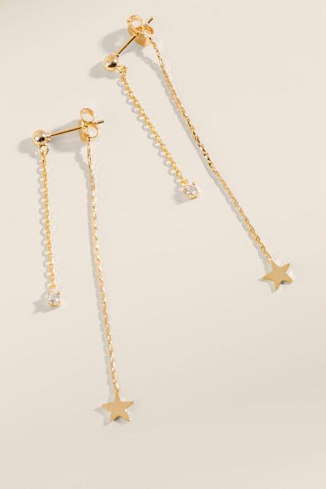 Francesca's Lina Star Linear Drop Earrings - Gold