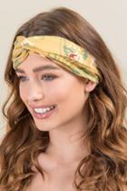 Francescas Alex Knotted Floral Headwrap - Marigold