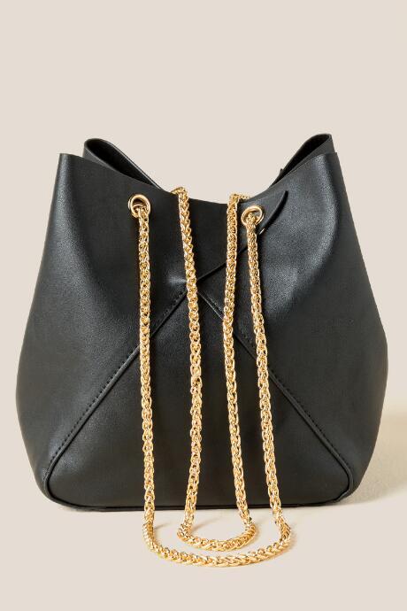 Francesca's Regina Bucket Bag - Black