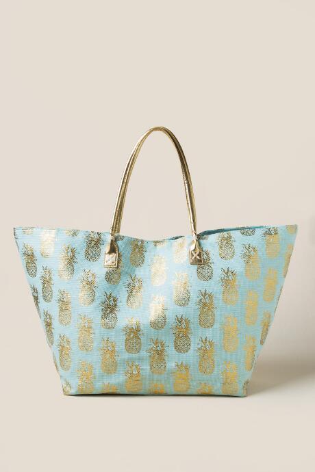 Francescas Valentina Pineapple Tote In Mint - Mint