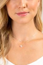 Francesca's Briella Layered Heart Pendant Necklace - Silver