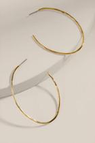 Francesca's Sophia Open Oval Hoop Earrings - Gold