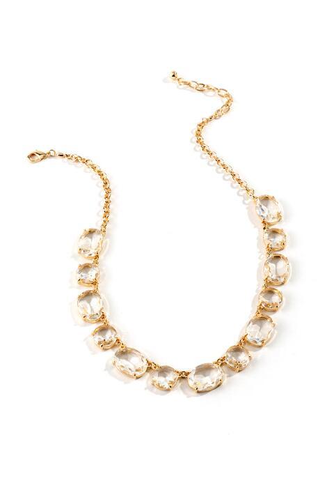 Francesca's Beth Crystal Statement Necklace - Crystal