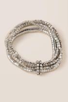 Francesca's Serina Beaded Bracelet Set In Silver - Silver