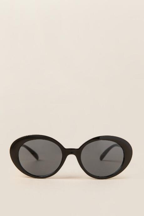 Francesca's Paloma Pearl Cat Eye Sunglasses - Black