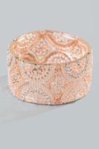 Francesca's Primrose Mosaic Cuff Bracelet - Rose/gold