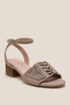 Francesca Inchess Restricted Hands Up Block Heel - Taupe