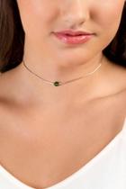 Francesca's August Birthstone Choker With Crystals From Swarovski&reg; - Lime