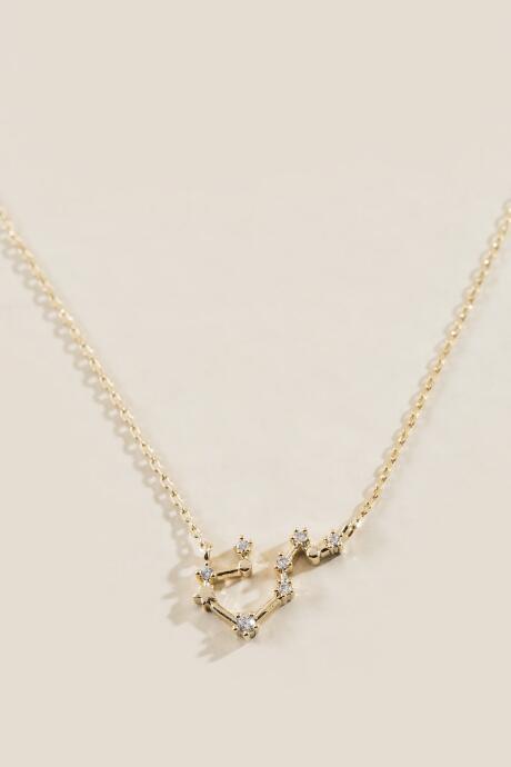 Francesca Inchess Aquarius Zodiac Pendant - Gold