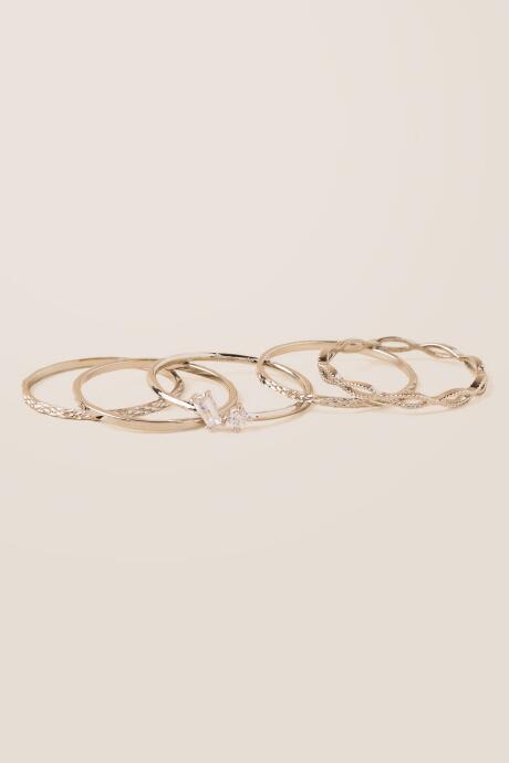 Francesca Inchess Leah Stacking Ring Set - Silver