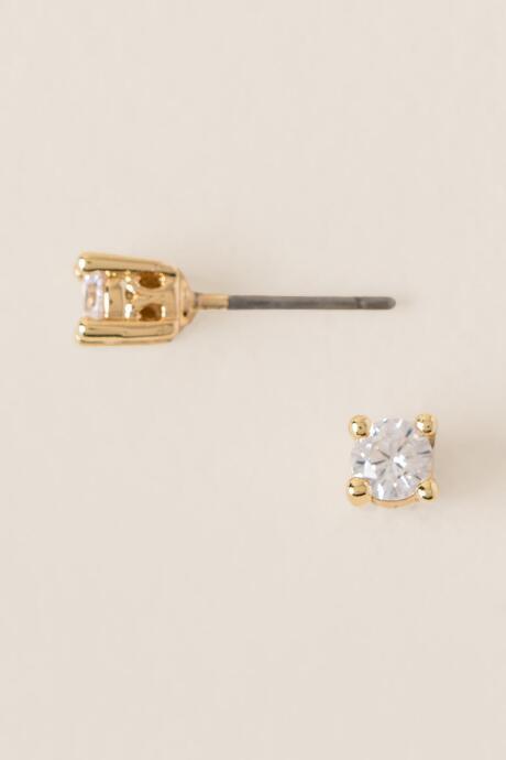 Francesca's Milana Tiny Cubic Zirconia Stud Earring - Crystal