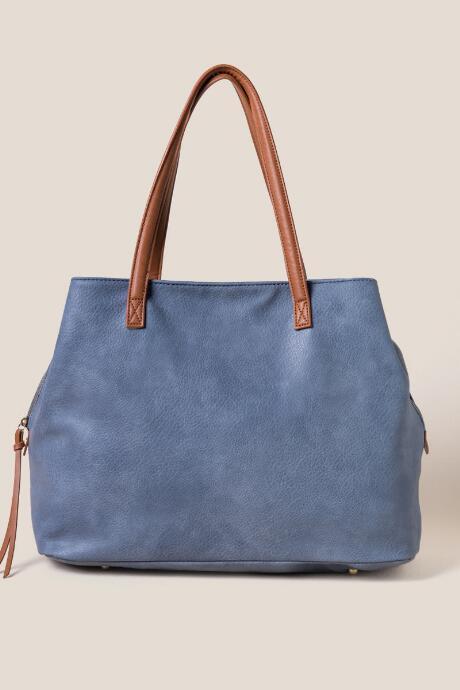 Francesca's Kaydence Weekender Tote - Chambray