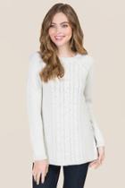 Blue Rain Delena Lace Up Side Pullover Sweater - Ivory