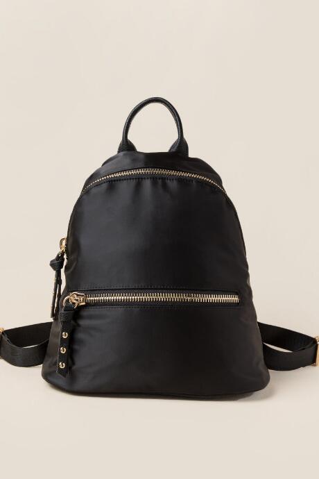 Francesca's Naomi Onyx Nylon Backpack - Black