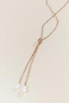 Francesca Inchess Monica Pearl Wrap Necklace - Rose/gold