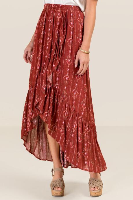 Francesca Inchess Dory Maxi Skirt - Brick