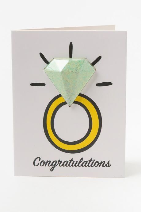 Francesca's Congrats Ring Bath Bomb Card - Blue