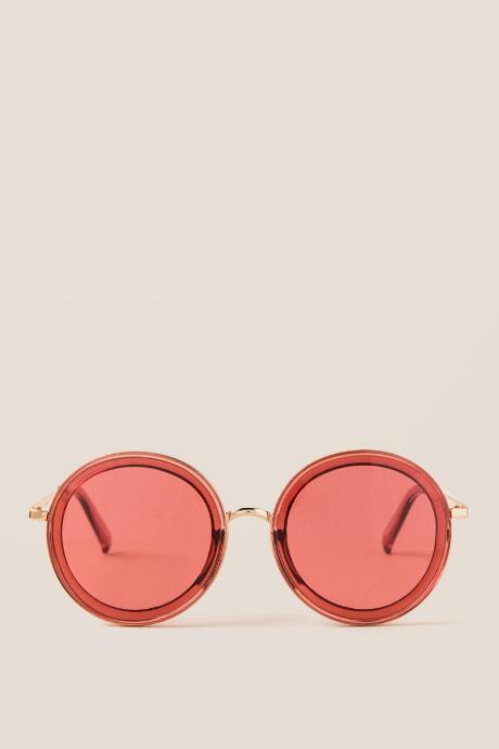 Francescas Lulu Round Sunglasses In Blush - Blush