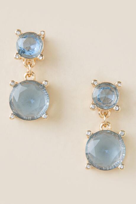 Francesca's Rebecca Stone Drop Earrings - Blue
