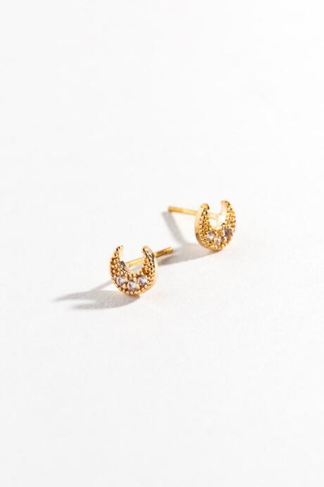 Francesca's Willa Mini Moon Studs - Gold