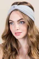 Francesca's Emma Knotted Turban Headband - Heather Gray