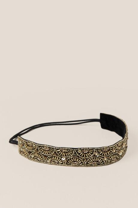 Francesca's Carlotta Embellished Headwrap - Black