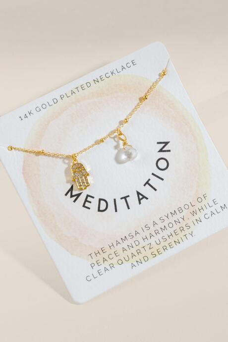 Francesca's Logan Symbol Pendant Necklace - Clear
