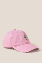 Francesca's Cactus Icon Baseball Hat - Blush