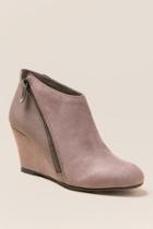Cl By Laundry Viola Zipper Wedge Ankle Boot - Taupe