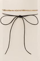 Jewelry Denmark Metal And Suede Choker - Black