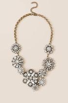 Francesca's Acacia Crystal Floral Statement Necklace - Crystal