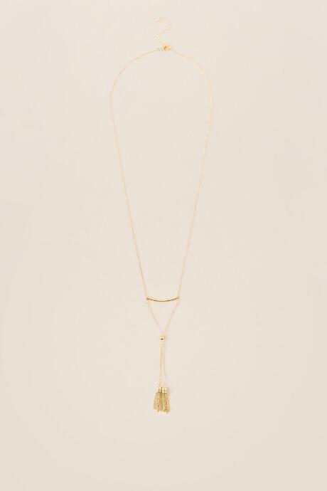 Francesca's Ariadne Delicate Tassel Necklace - Gold
