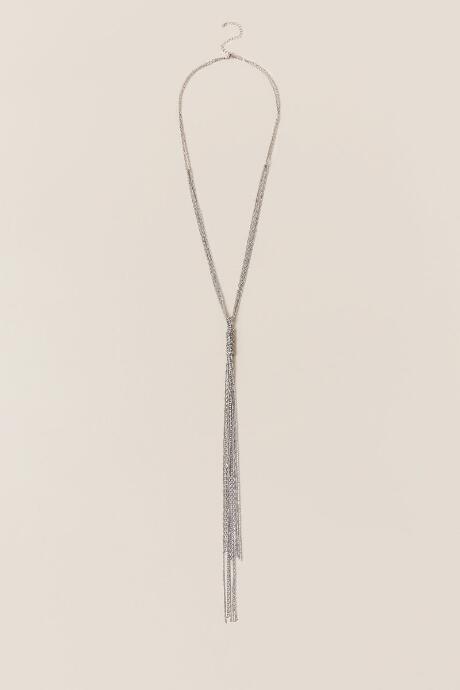 Francesca Inchess Brienna Chain Lariat Necklace - Silver