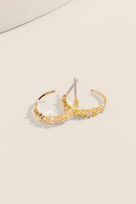 Francesca Inchess Gabriella Crystal Huggie Hoops - Crystal