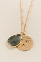 Francesca's Alona Labradorite Charm Pendant - Gray